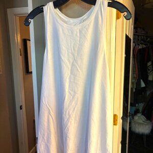 White Lululemon Split Back Tie-Up Tank Top, Size 12?